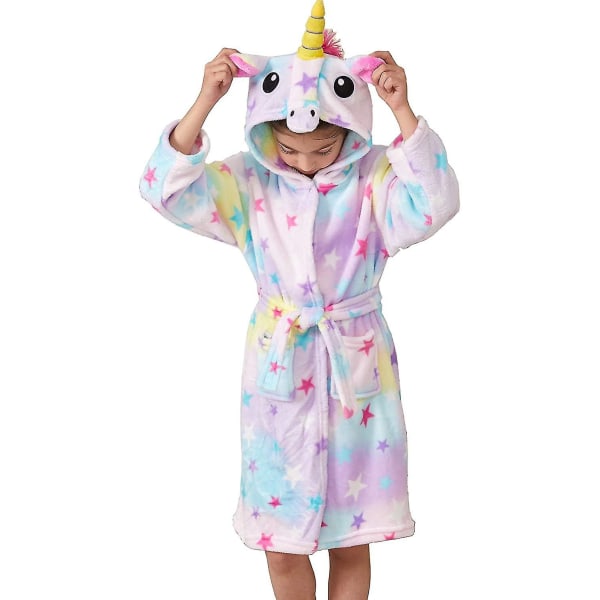 Barn Gentle Unicorn Huva Morgonrock Huva Morgonrock Sovkläder