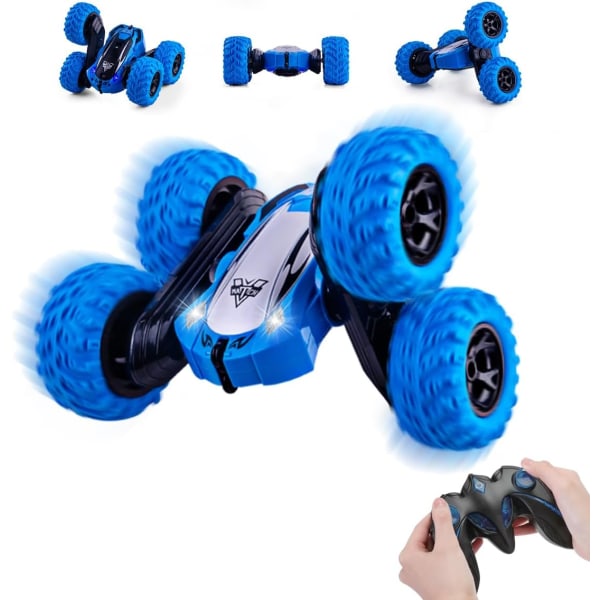 Radiostyrd Bil för Pojkar, 2.4GHz 4WD RC Stuntbil Leksak för 5-12 Åriga Pojkar Födelsedagspresenter