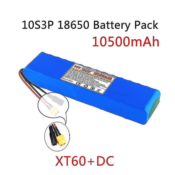 36v 10,5ah batteri Ebike batteripack 18650 Li-ion batterier 10s3p 350w 500w för power elskoter Motorcykel skoter Y XT60 DC