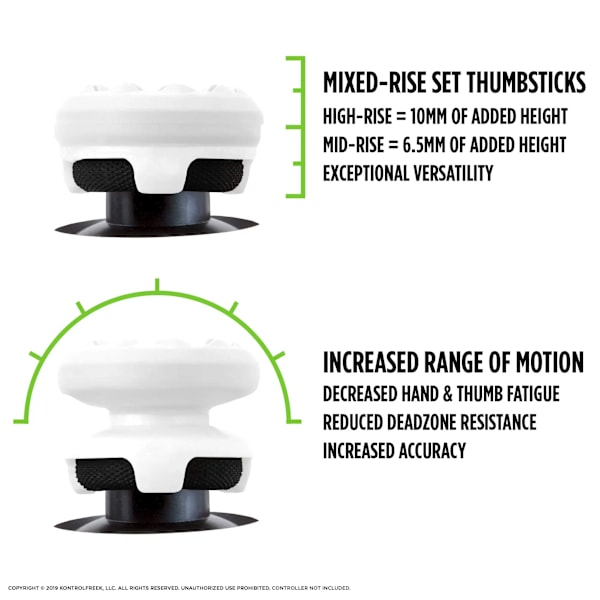 KontrolFreek FPS Freek Galaxy for Playstation PS4 5 High-Rise Analog Stick Joystick Controller Performance Thumbsticks PS5 4-9
