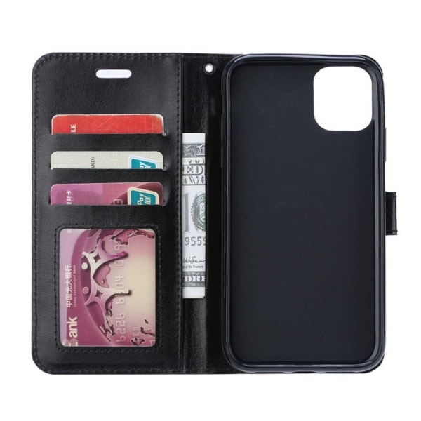 iPhone 13 Wallet Case Sort Læder Læderetui sort