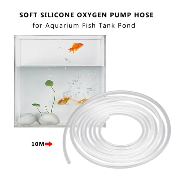 Myk silikon oksygenpumpeslange 4mm 6mm pumperør for luftstein Profesjonelt fisketankdamdamverktøy