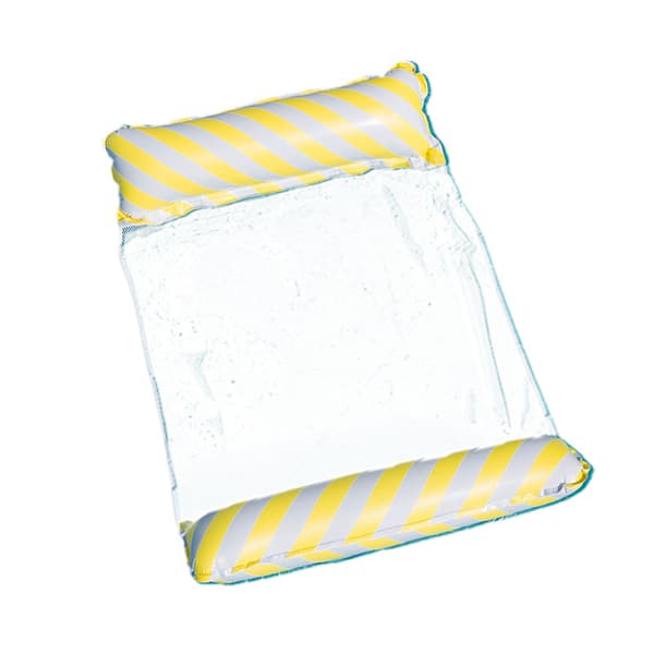 Oppustelig hængekøje, vandstribet liggestol, flydende seng med Diagonal stripes (light blue) 120*70 (h)
