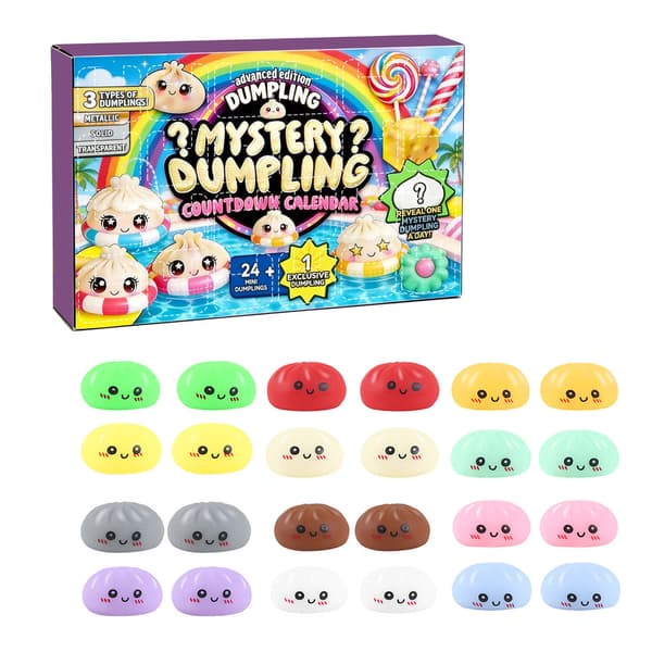Ny Mystery Dumpling Countdown Kalender Blind Box, 24-dages Klembar Stressaflastende Legetøjsgaveæske til Voksne GJ851-005