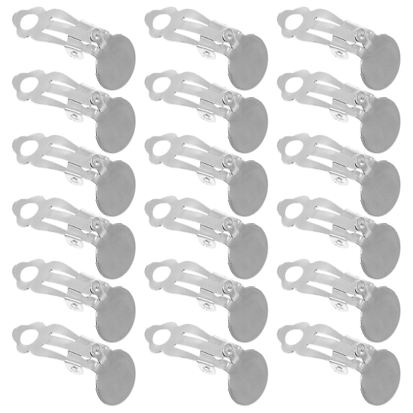 100 st Klipp-på Örhängen Bas Säker Icke-Piercad Öronklämmor DIY Örhänge Tillbehör (2,5X2X2CM)