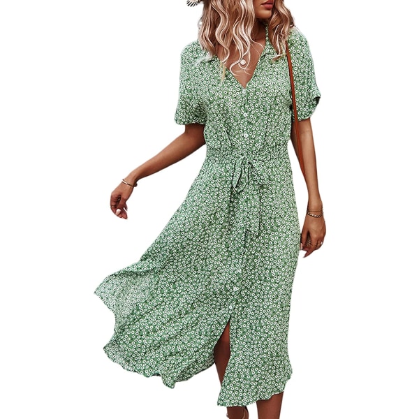 Klänning med print för kvinnor Strandkjol, medium