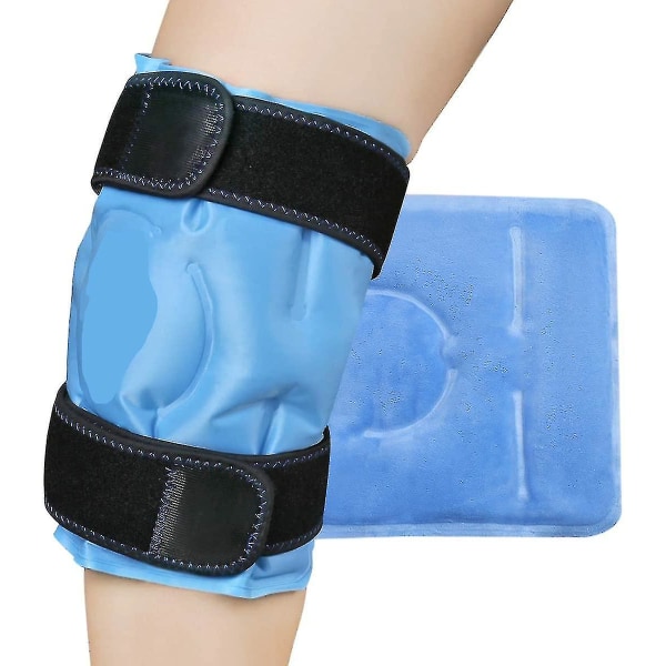 Ice Pack för smärtlindring i knä, Återanvändbar gel Isinpackning för benskador, svullnad, knäproteskirurgi, kallkompressterapi
