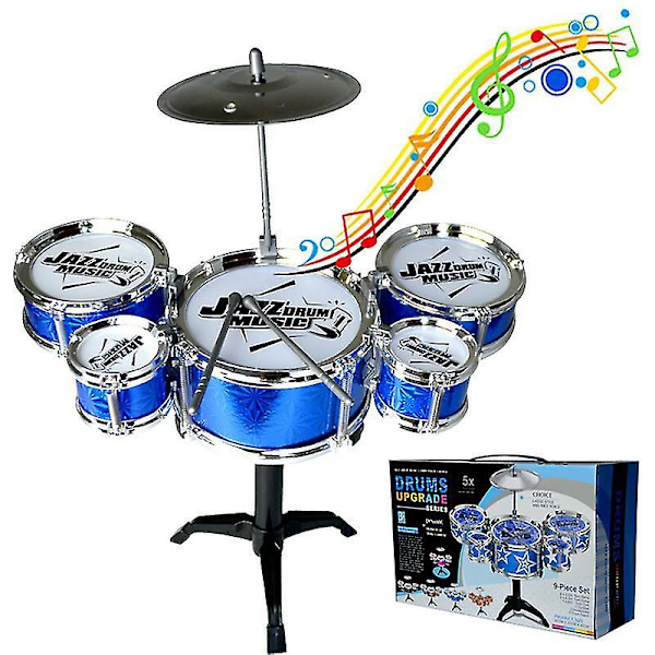 Kids Drum Set - Jazz Drum Set 5 Drums with Drumsticks Cymbal Pall