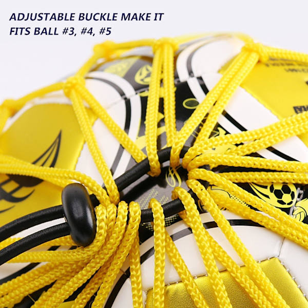 PodiuMax Håndholdt Fodbold Kick Trainer med Ny Bold Låst Net Design, Fodbold Bold Bungee Elastisk Træning Jonglering Net (Passer til Bold Størrelse 3, 4, 5)