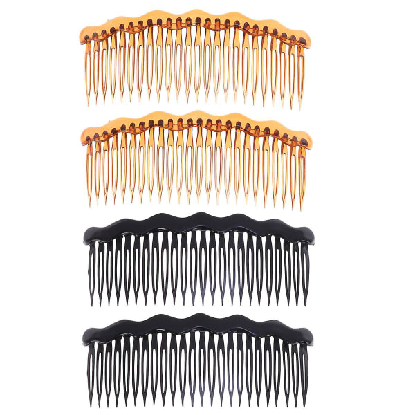 kpl Morsiamen Tiara muovihampaiden hiuskammat Naisten muoviset hiuskampat hiuskammat Simple Hair Comb (4 kpl)