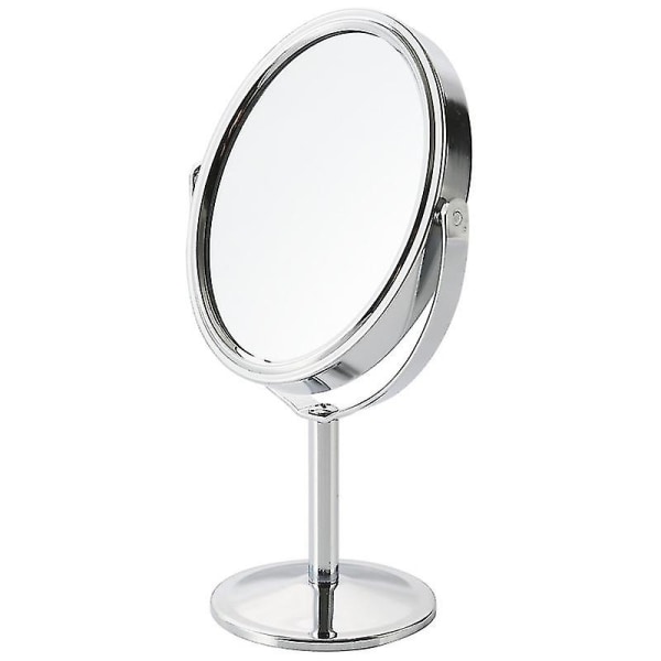 Suuri kaksipuolinen peili, 360 astetta kääntyvä 10x suurentava peili, jalustalla