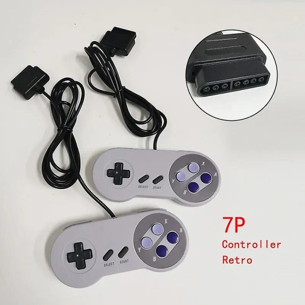 16 Bits Universal Wired Game Controller Classic Game Handle Gamepad Joysticks Pc Video Games 7p Controller For Snes