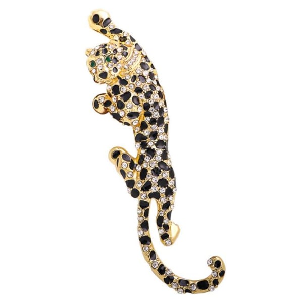 Rhinestone Leopard Brosje for kvinner og menn Unisex Pin Dyre Brosje Pin Crystal Leopard Design Brosje Smykker Frakk Tilbehør til morsdag gave