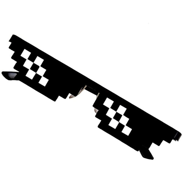Ensiluokkainen hauska lelu lapsille, Thug Life -lasit 8-bittinen pikselitarjous IT-aurinkolaseilla Unisex-aurinkolasilelu B