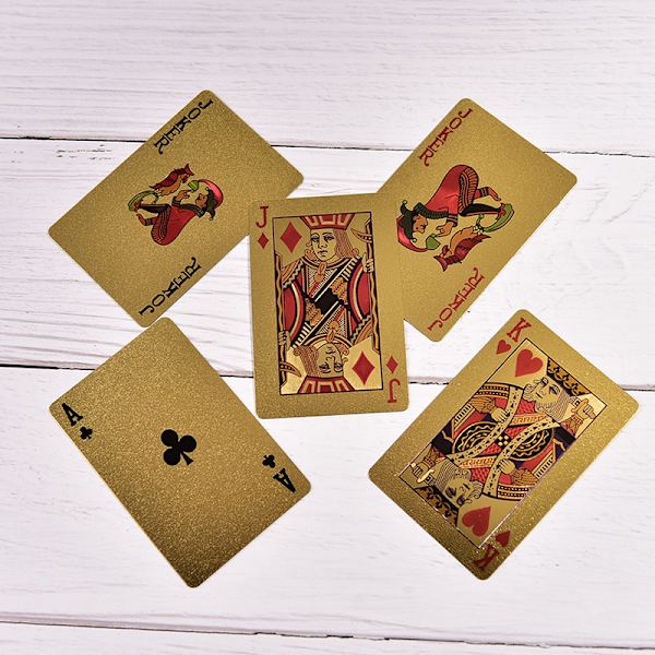 Vedenpitävät muoviset pelikortit Collection Gold Diamond Poker gold