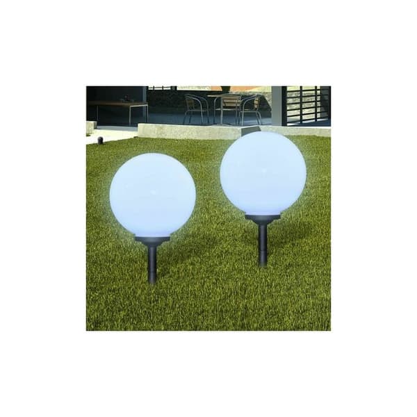 2 st Solar Globes 30 cm Runda Bubbelbollar Trädgårdslampor{azc}