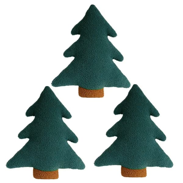 Julgransformad kudde för juldekoration Söt plyschfylld julkudde för sovrum vardagsrum 3pcs