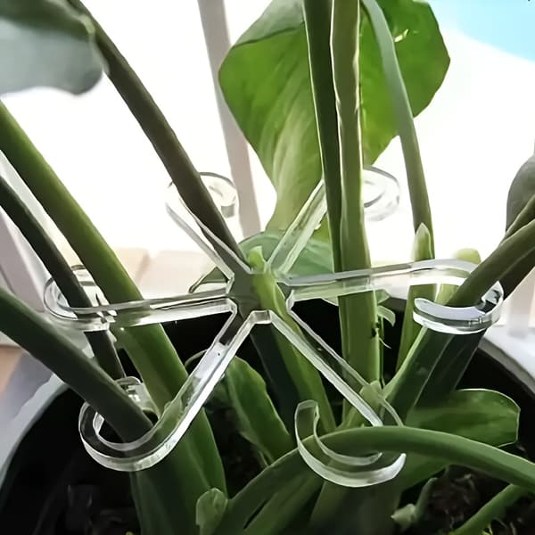 4st Växt Anti-tipp Stödstänger Gröna Växtfixerare Vikbara Hydroponiska Blomstöd 4pcs