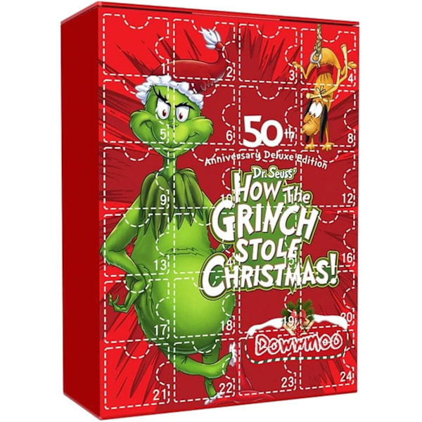 Julekalender 2024, Julefigurer Julekalender, 24PC Søde Tegneserie Elf Figurer Dukke Jule Nedtællingskalender til Børn Dukke