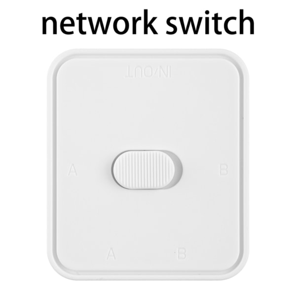 Manuell nätverksväxel 2 in 1 ut/1 in 2 ut RJ45 nätverksbrytare gratis Black 0.06