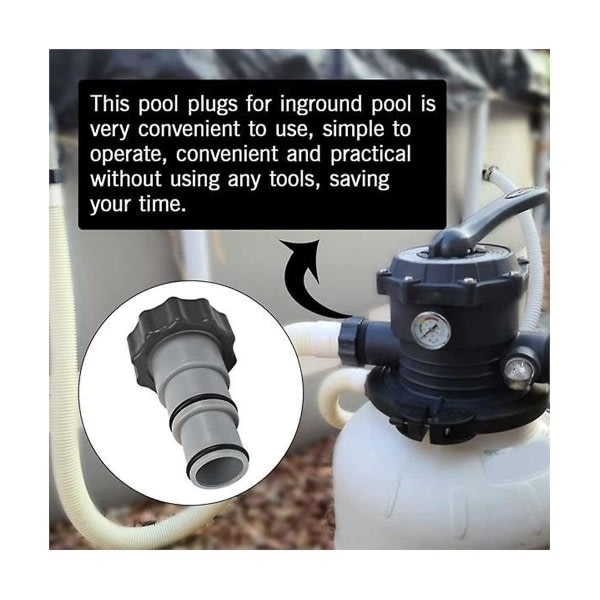 Slangeadapter AM/krage For gjengekobling Pumper for stempelventil Bassengavløp Svømmebasseng Re