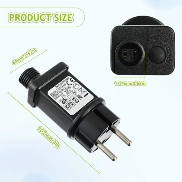 IP44 31V 3.6W transformatordriveradapter 8 moduser med minnefunksjon for julelys, lyslenker og istapplyslenker