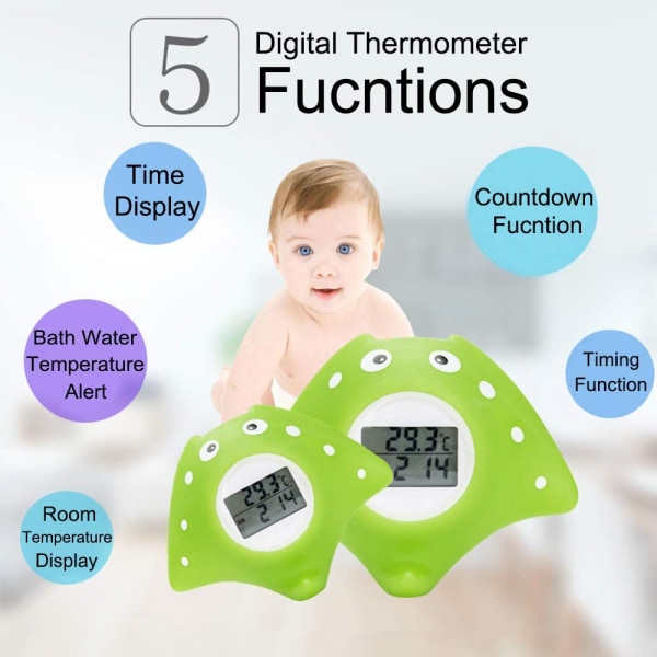 Baby , digital badtermometer inomhus, badleksak med LED-larm Lämplig för badkar/pool/rum