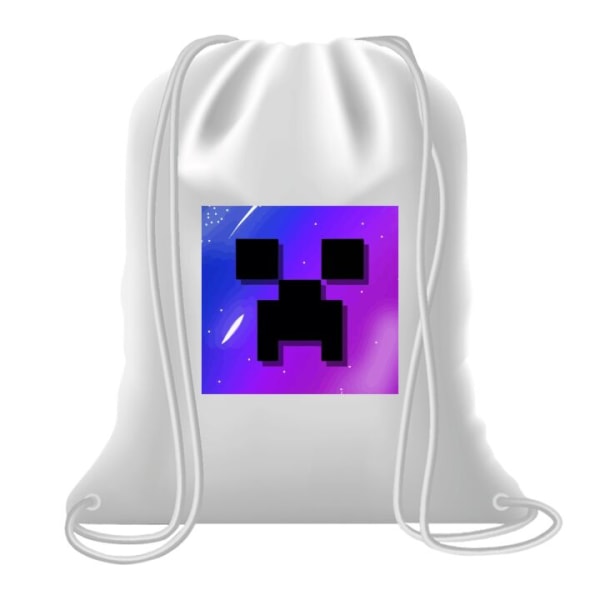 Gym taske Minecraft hvid white one size