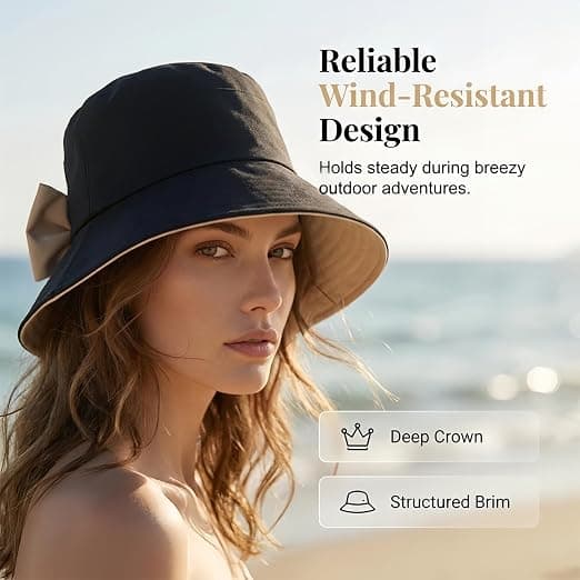 Damrosett Bredskygget Solhat – Sammenfoldelig, 360° Beskyttelse UV-beskyttelse Åndbar Sommer Rejse Strandhat Beige