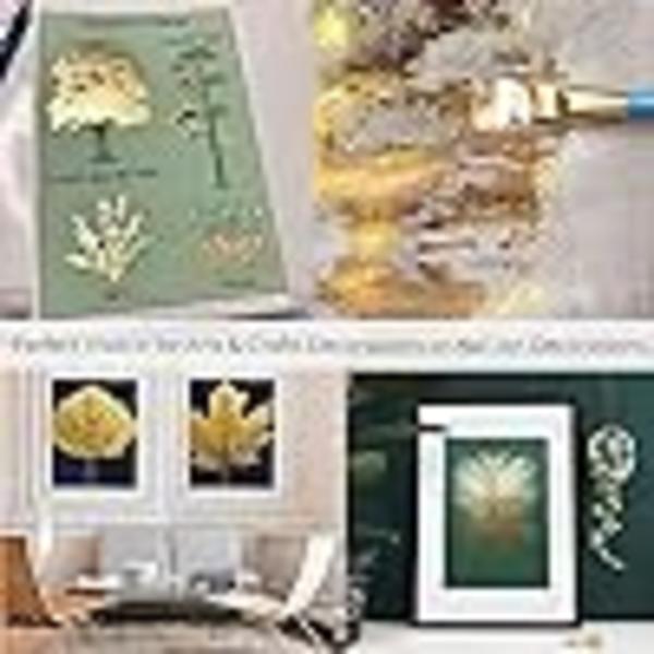 10 stk Spiselige Guld Blad, 24K Guld Blad Ark til Kager Drikke Dekoration (Sidelængde: 1.7\"/4.33cm)