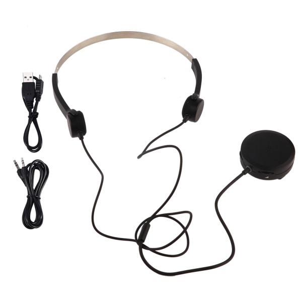 Knogleledningsheadset Høreapparater Hovedtelefoner Audiphone AUX IN til hørebesvær