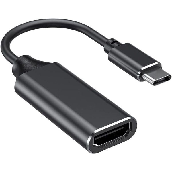 USB C , Type c til HDMI 4K-adapter (Thunderbolt 3-kompatibel) (svart)