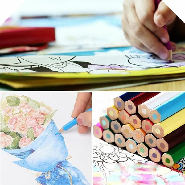 72 fargede fargestifter sett for barn fargeleggingssider for voksne tegning i kunst