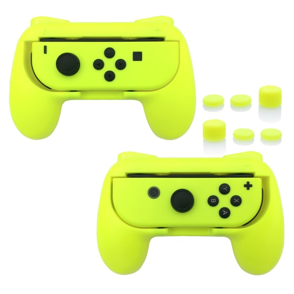 Grepp som är kompatibla med Nintendo Switch för Joy Con & OLED-modell för Joycon Yellow