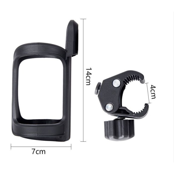 Universal flaskeholder 360 graders rotation skridsikker kop drikkeholder til klapvogn cykel kørestol