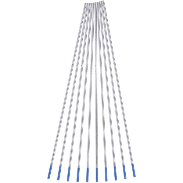 10 stk 1,0/1,6/2,4 mm wolframsvejseelektroder, lanthaneret elektrode blå spids (1,6*150 mm)