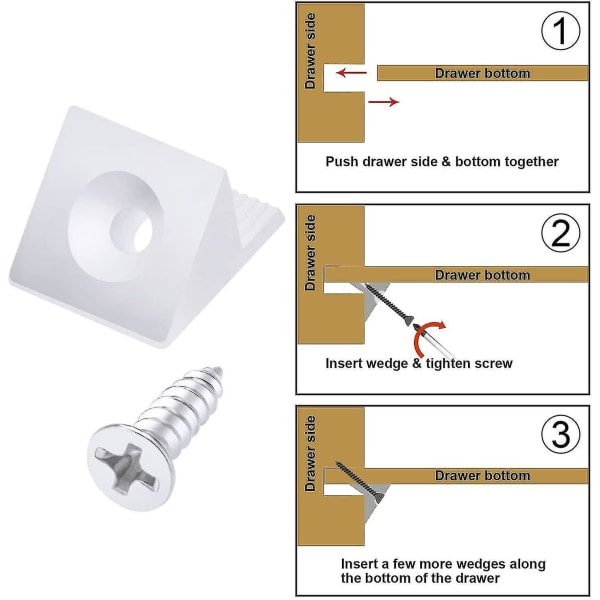 100-pack Möbelbox Bottenreparation Fästning Förvaringslåda