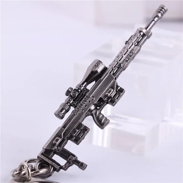 Nyhet Counter Strike Pistol Ak47 Nyckelring Herrar Prydnad Awp Gevär Sniper Cs Go Sabel Herrväskor Bilnyckelring Smycken Souvenirer 25
