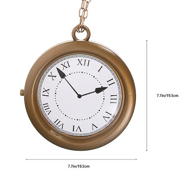 Kjede Halskjede Herre Cosplay Klokke Klokke Kjede Rapper Lommekjede Gull Klokke Vintage Klokke (19,5 X 19,5 cm)