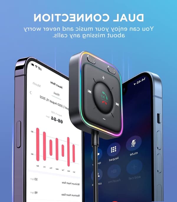 Bluetooth 5.3 AUX-adapter for bil Håndfri samtale HiFi Stereo Audio USB-mottaker