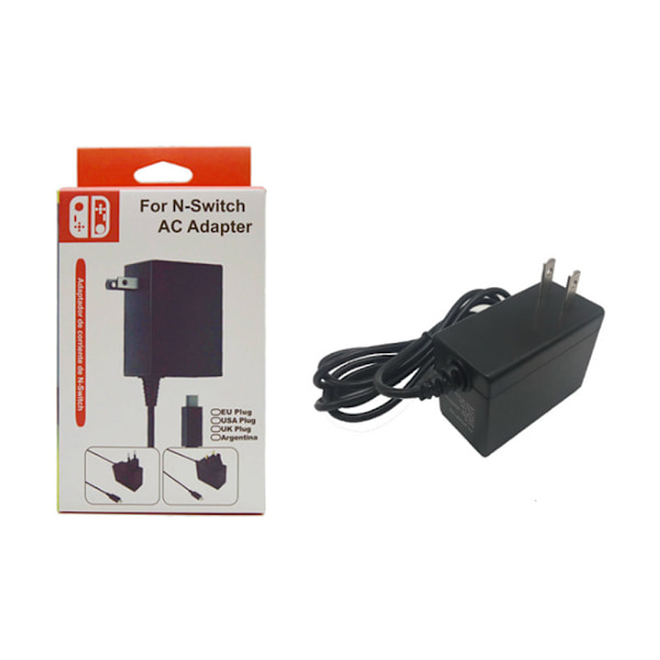 Laturi Nintendo Switchille ja Switch Litelle ja Switch OLEDille, tukee Nintendo Switch TV Dock -tilaa AC-virtalähde, Type C -latauskaapeli S:lle