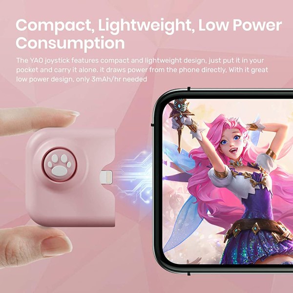 Yao L1 PRO Mobile Game Controller Joystick iPhonelle (iOS 13.4 tai uudempi, iOS-mobiilipeleille)