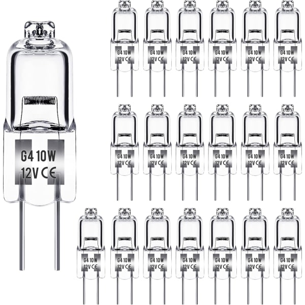 G4 halogenlampor 10W 12V - Varmvitt - 20-pack 10W 20st 10W 10W 20pcs