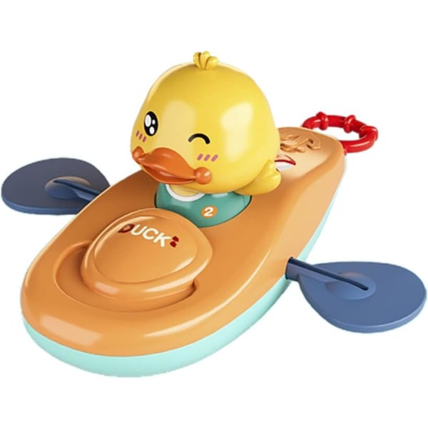 Pull and Go Kayak Duck Bath Toy, Pull String Kajakpaddling Duck Badkar Toy Duck Badkar