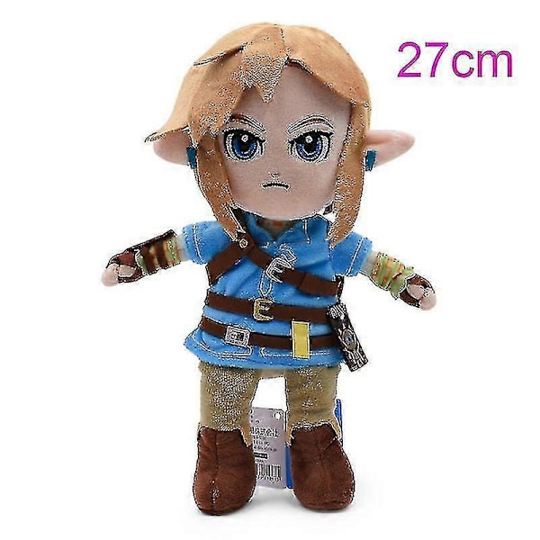 Laadukkaat 30cm Zelda Bokoblin Korok pehmolelut Sarjakuva Link poika miekan kanssa Pehmeät täytetyt eläimet Nuket Lahjat pojille blue