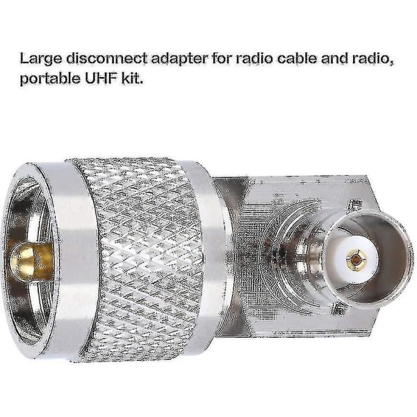 Radioadapter, Uhf Pl-259 hane till Bnc hona koaxial Rf koaxialadapter, lämplig för antenn, radio, koaxialkabel (1st) Ft