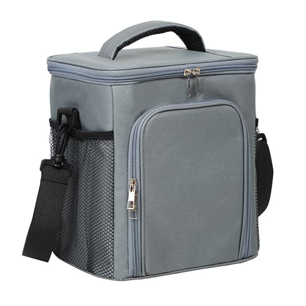 Stor crossbody lunsjveske (mørkegrå)