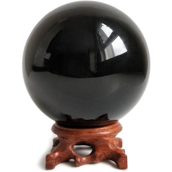 Obsidian kristallkulor för Feng Shui-kulor, meditation, kristallhealing, spåkulor, heminredning_xx