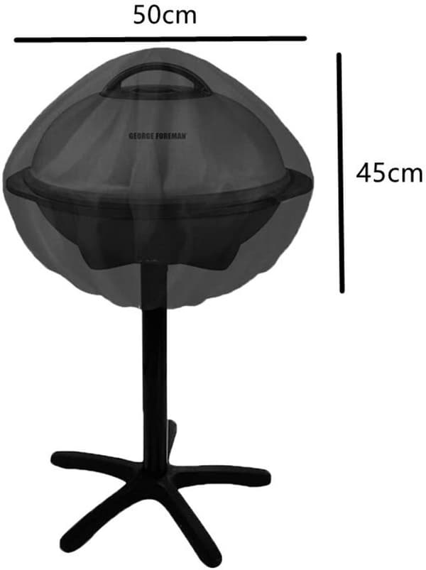 Waterproof Electric Grill Cover - Round Shape - Fits George Foreman - Severin PG 8541 Grills - Easy Access Handles