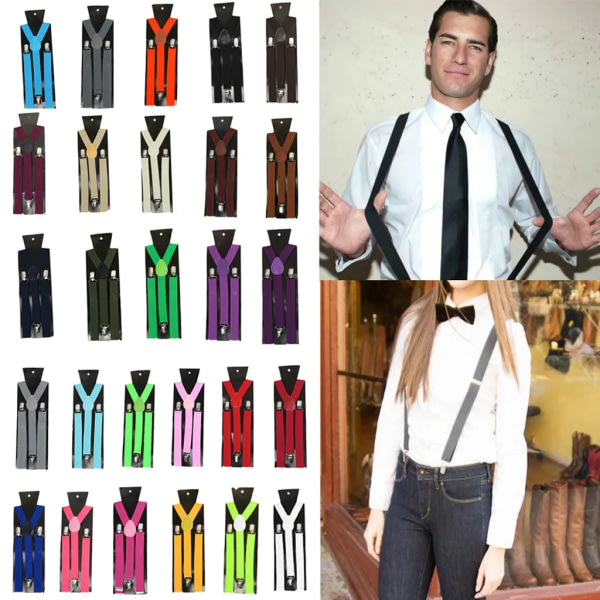 Belts Fashionable Men Women Suspenders Elastic Y Back Formal Items: Adjustable Suspenders